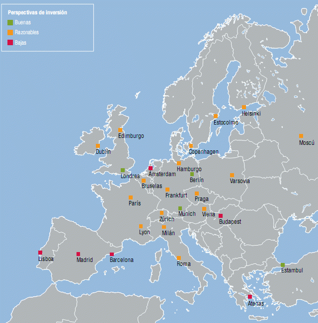 Imagen del día: perspectivas de inversión inmobiliaria en las principales ciudades europeas