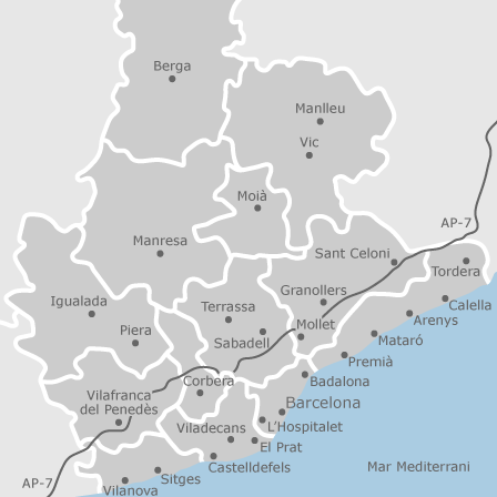 mapa de la provincia de barcelona por comarcas Mapa De Barcelona Provincia Idealista mapa de la provincia de barcelona por comarcas