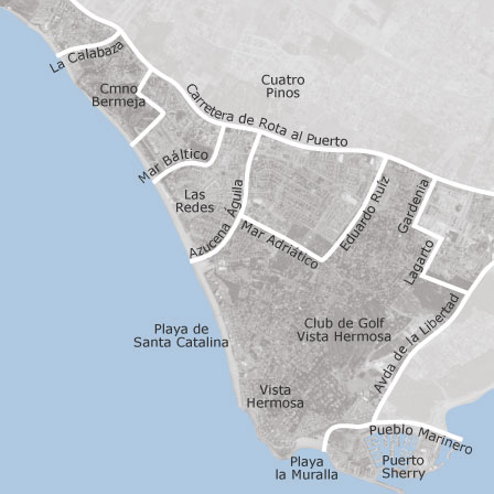 Mapa de Vistahermosa Fuentebravía, Puerto de María — idealista