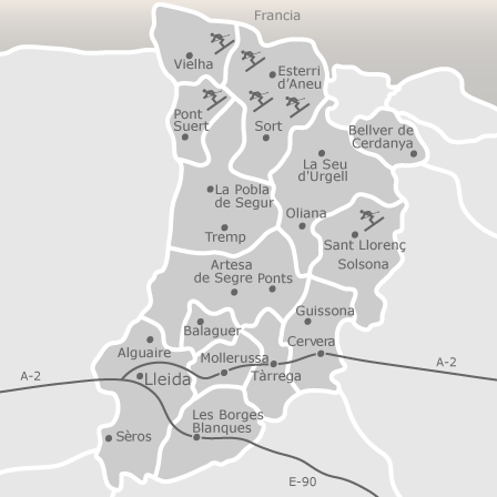 Resultado de imagen de mapa lleida
