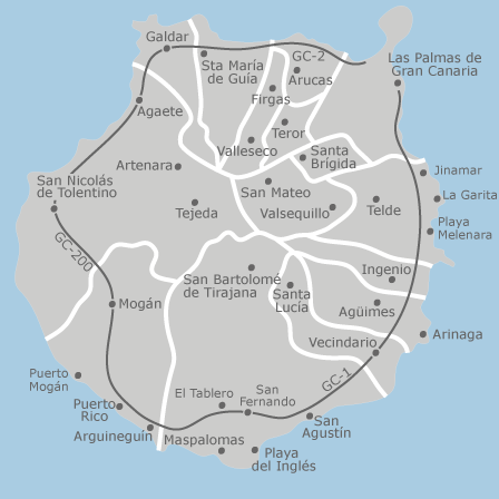 Ajustarse Más Armstrong Mapa de Gran Canaria, Las Palmas — idealista